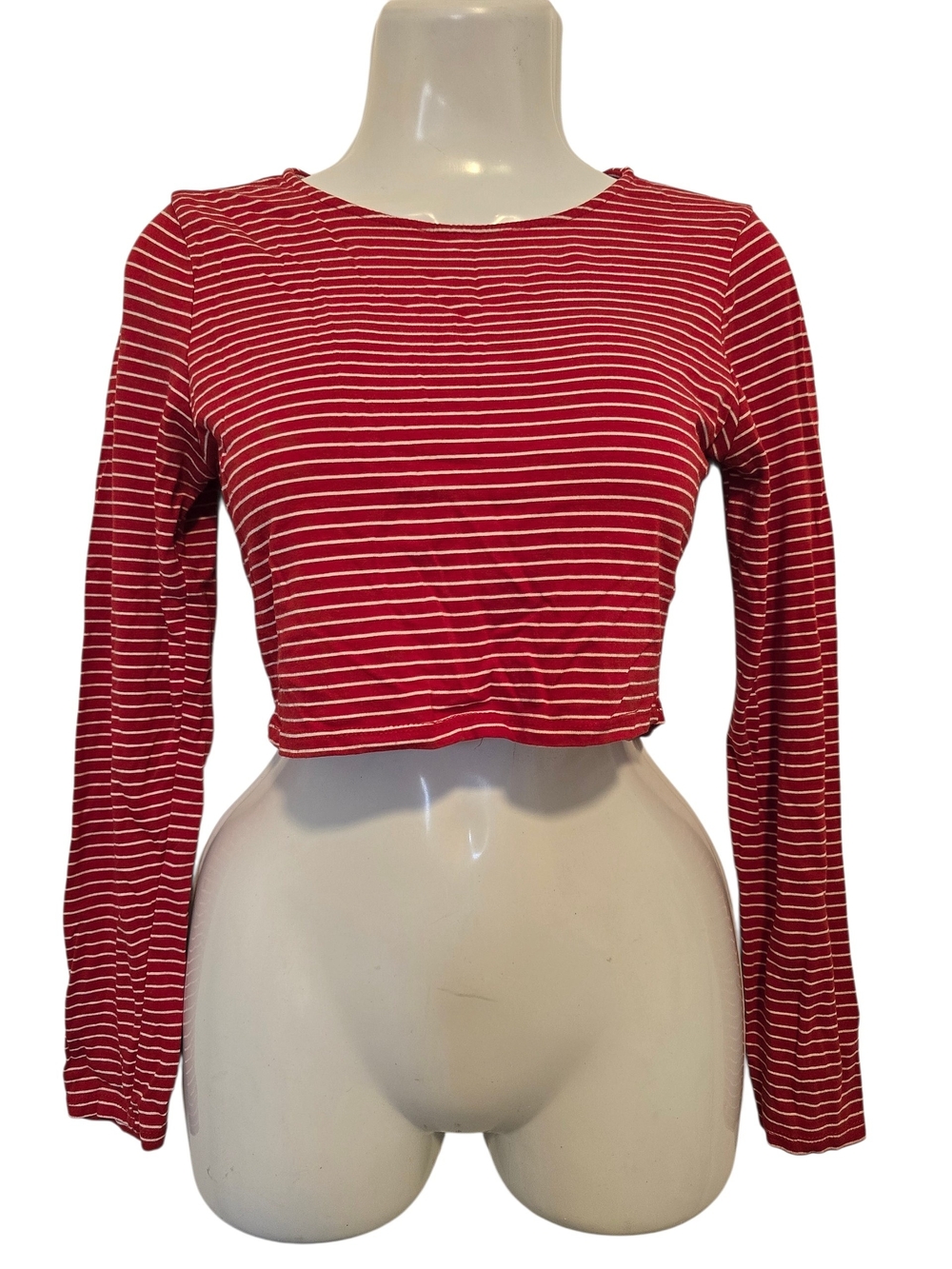 Heart & Hips - Striped Long-Sleeve Crop Top